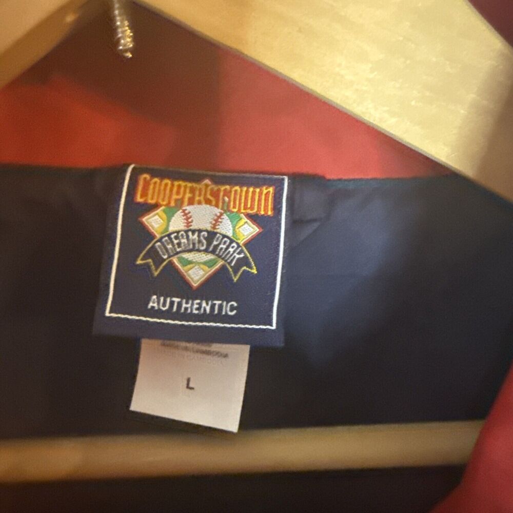Cooperstown Mens Jacket Dreams Park Baseball Large Pullover 1/4‎ Zip Warm Up - Picture 6 of 9